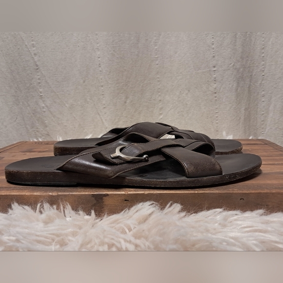 Gucci Leather Slides Size 9.5 - Picture 4 of 5